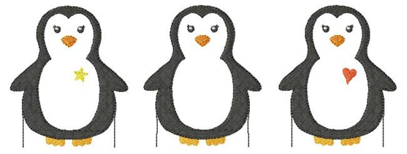 3 ITH-Stickdateien Pinguin LED-Teelicht-Cover im Set für 10 x 10 cm Stickrahmen
